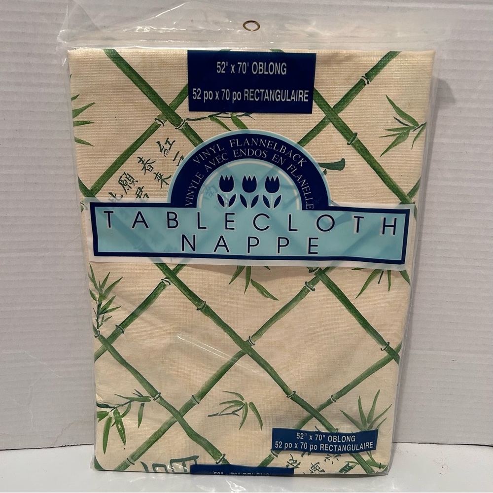 Vinyl flannel back table cloth 52” x 70” OBLONG